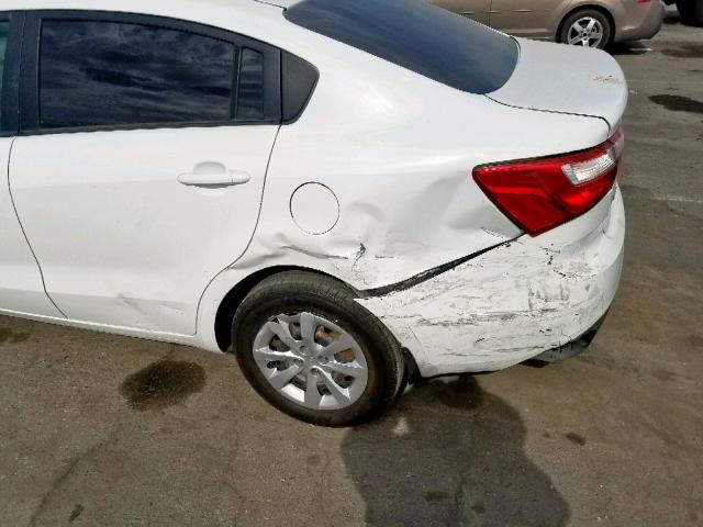 KNADM4A36D6204257 - 2013 KIA RIO LX WHITE photo 9