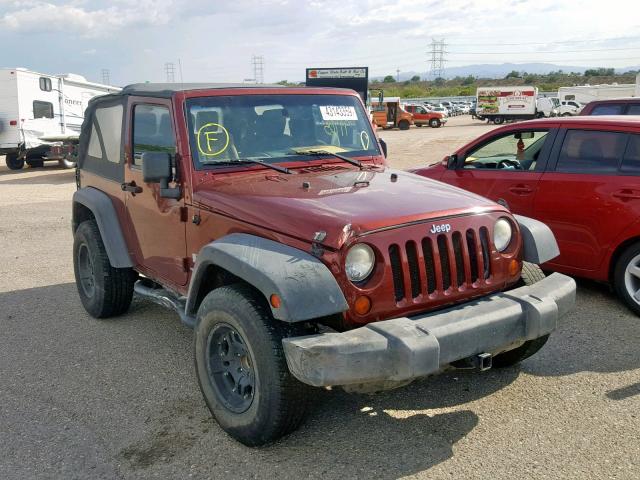 1J4FA24128L536524 - 2008 JEEP WRANGLER X BURGUNDY photo 1