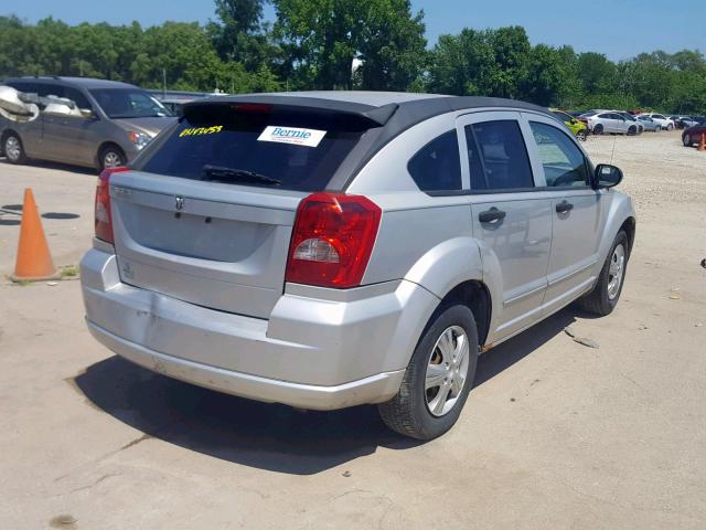 1B3HB28B37D176706 - 2007 DODGE CALIBER SILVER photo 4