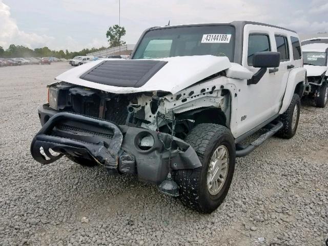 5GTDN13E778179187 - 2007 HUMMER H3 WHITE photo 2