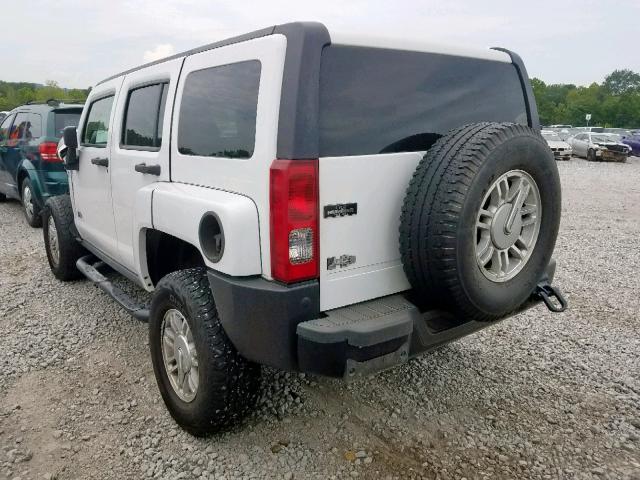 5GTDN13E778179187 - 2007 HUMMER H3 WHITE photo 3