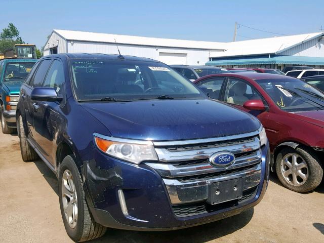 2FMDK4JC3BBB12140 - 2011 FORD EDGE SEL BLUE photo 1