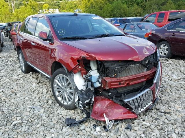 2LMDJ6JK9EBL16522 - 2014 LINCOLN MKX RED photo 1