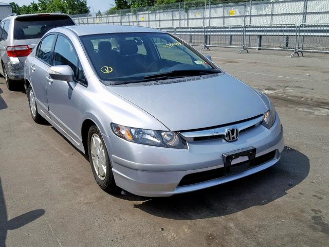 JHMFA36207S028542 - 2007 HONDA CIVIC HYBR SILVER photo 1