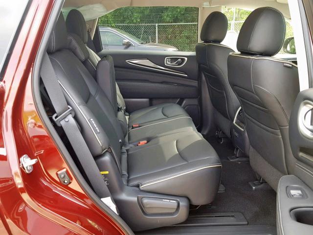 5N1DL0MM6KC551844 - 2019 INFINITI QX60 LUXE RED photo 6