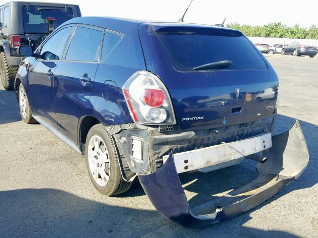 5Y2SP67019Z466414 - 2009 PONTIAC VIBE BLUE photo 3