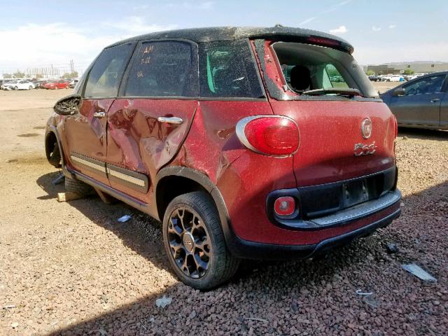 ZFBCFADH5GZ037684 - 2016 FIAT 500L TREKK BURGUNDY photo 3