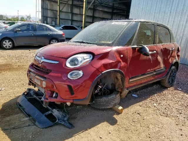 ZFBCFADH5GZ037684 - 2016 FIAT 500L TREKK BURGUNDY photo 4