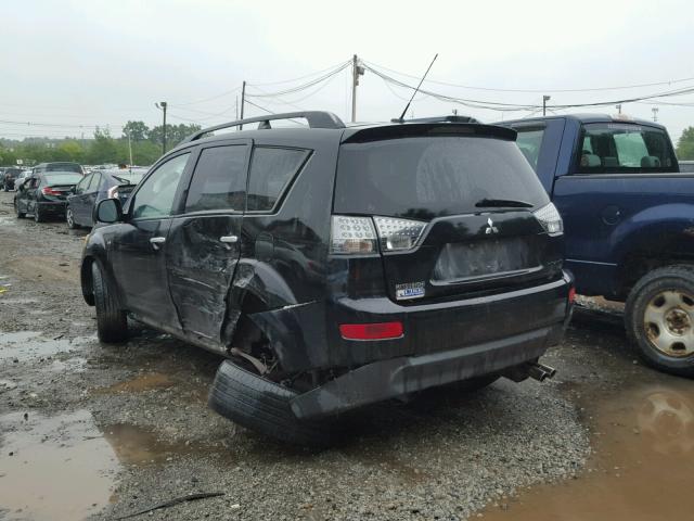 JA4MT41X37Z005995 - 2007 MITSUBISHI OUTLANDER BLACK photo 3