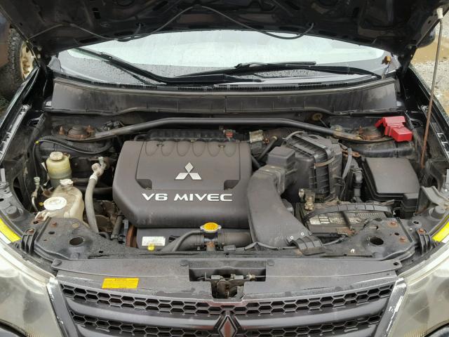 JA4MT41X37Z005995 - 2007 MITSUBISHI OUTLANDER BLACK photo 7