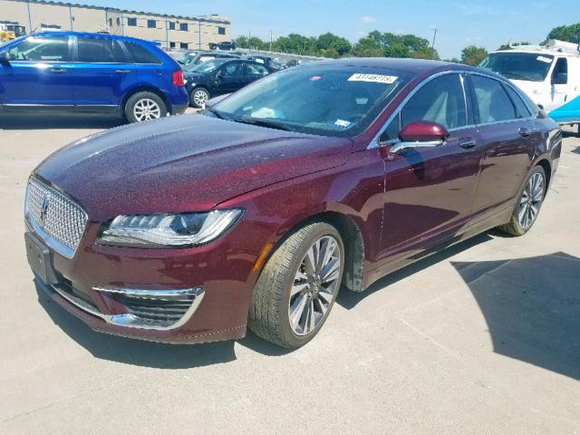 3LN6L5E93HR648459 - 2017 LINCOLN MKZ RESERV MAROON photo 2