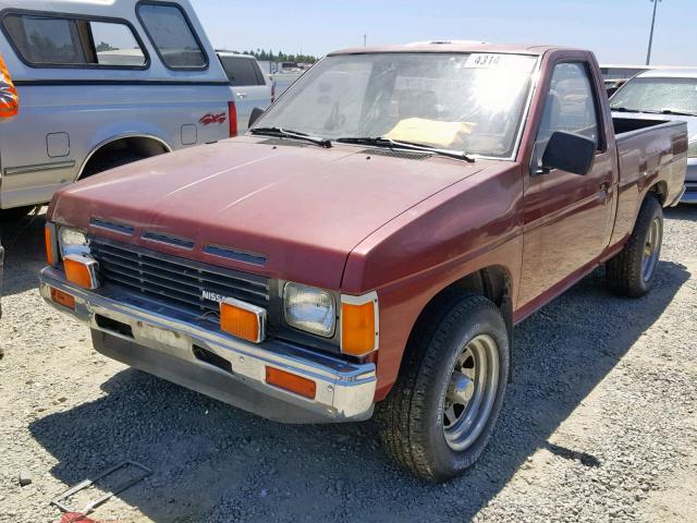 JN6ND11S8HW048643 - 1987 NISSAN D21 SHORT MAROON photo 2