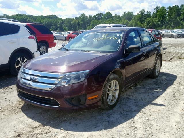 3FAHP0GA7CR262038 - 2012 FORD FUSION S PURPLE photo 2