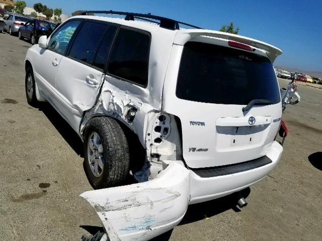 JTEEP21AX70211412 - 2007 TOYOTA HIGHLANDER WHITE photo 3