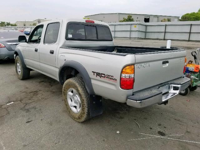 5TEGN92N14Z413595 - 2004 TOYOTA TACOMA DOU SILVER photo 3