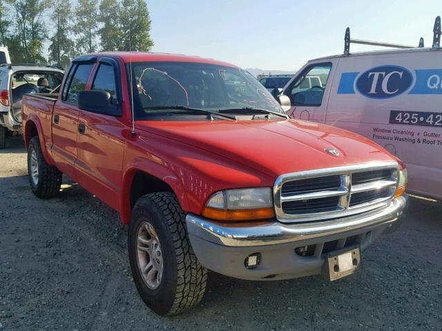 1D7HG48NX4S737292 - 2004 DODGE DAKOTA QUA RED photo 1