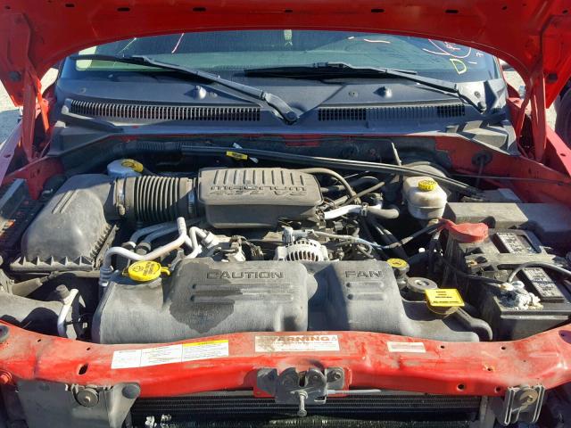 1D7HG48NX4S737292 - 2004 DODGE DAKOTA QUA RED photo 7