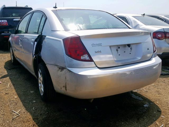 1G8AJ55F27Z130342 - 2007 SATURN ION LEVEL SILVER photo 3