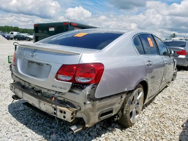 JTHBN96S265015679 - 2006 LEXUS GS 430 SILVER photo 4