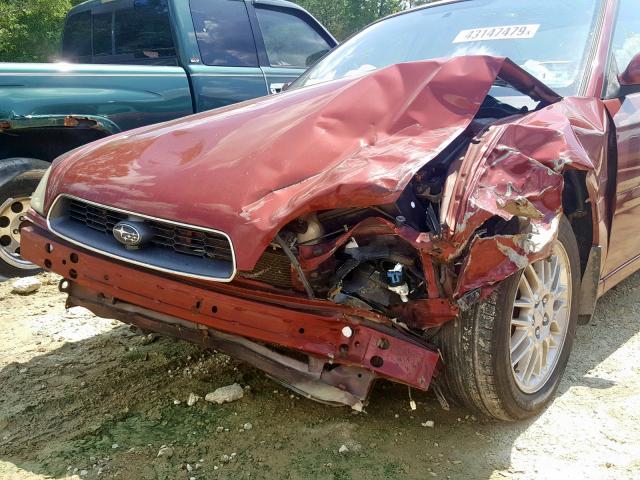 4S3BE625346204672 - 2004 SUBARU LEGACY L S RED photo 9