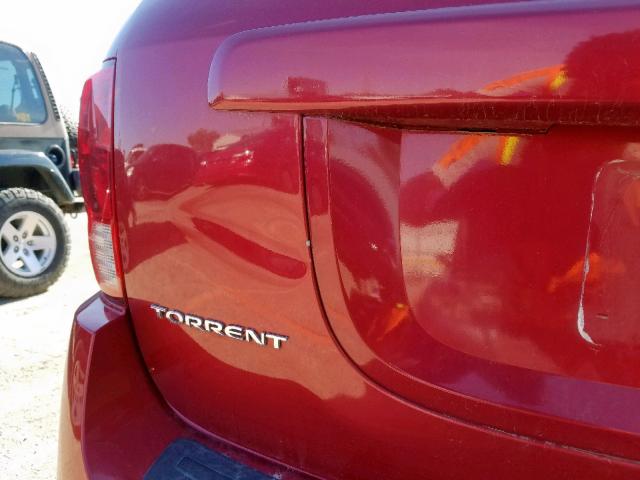 2CKDL63F466043714 - 2006 PONTIAC TORRENT BURGUNDY photo 10