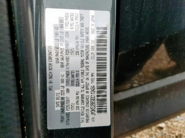 JM3KE2BE9D0112484 - 2013 MAZDA CX-5 SPORT GRAY photo 10