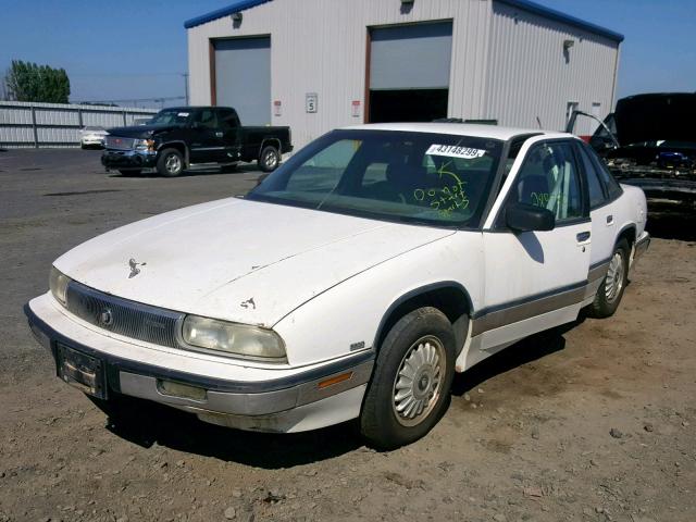 2G4WD54L7M1900500 - 1991 BUICK REGAL LIMI WHITE photo 2