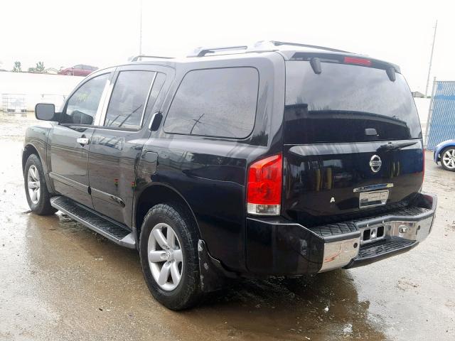 5N1AA08A74N715585 - 2004 NISSAN ARMADA SE BLACK photo 3