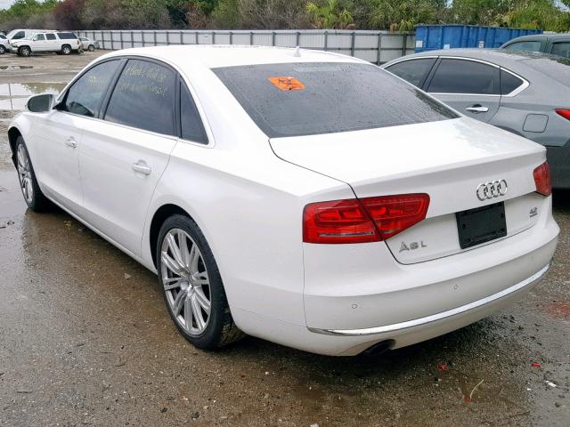 WAURVAFD1CN001204 - 2012 AUDI A8 L QUATT WHITE photo 3