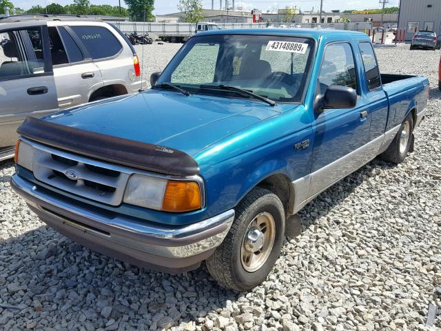 1FTCR14X1VPA45558 - 1997 FORD RANGER SUP GREEN photo 2