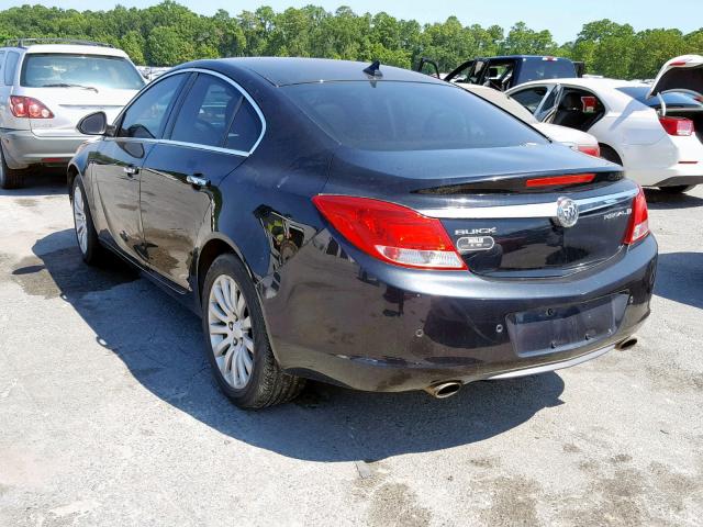 2G4GS5EV2D9126619 - 2013 BUICK REGAL PREM BLACK photo 3