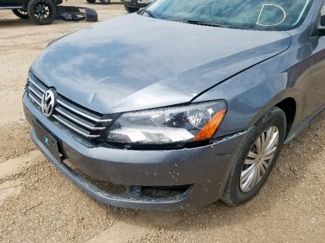 1VWAT7A35EC039067 - 2014 VOLKSWAGEN PASSAT S GRAY photo 9