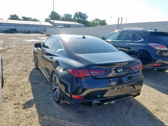 JN1CV7EK7HM110570 - 2017 INFINITI Q60 BASE BLACK photo 3