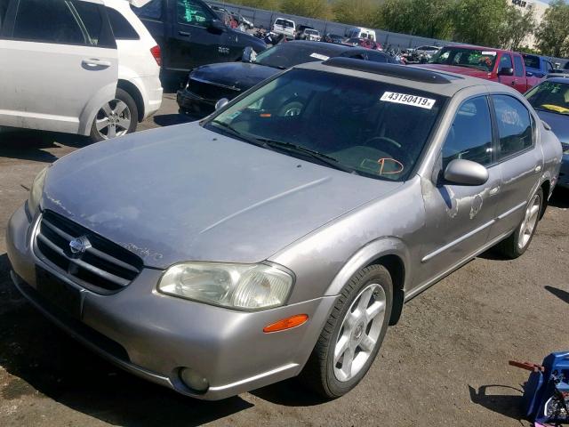 JN1CA31A41T314983 - 2001 NISSAN MAXIMA GXE GRAY photo 2