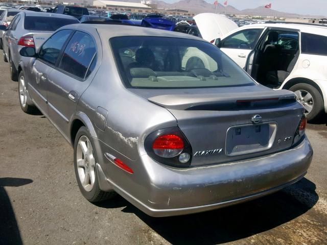 JN1CA31A41T314983 - 2001 NISSAN MAXIMA GXE GRAY photo 3