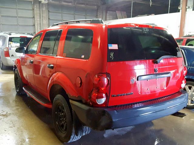 1D4HB38N85F523451 - 2005 DODGE DURANGO ST RED photo 3