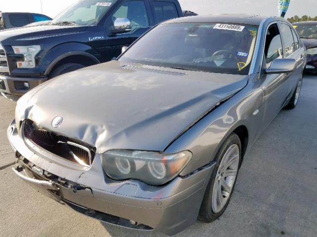 WBAGN63545DS59758 - 2005 BMW 745 LI BLUE photo 2