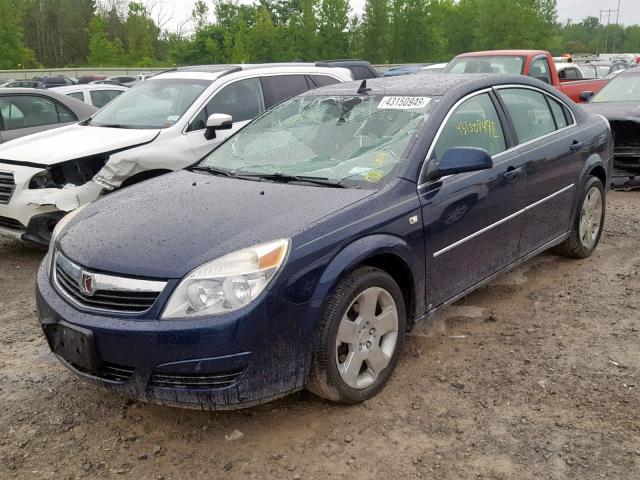 1G8ZS57B78F265507 - 2008 SATURN AURA XE BLUE photo 2