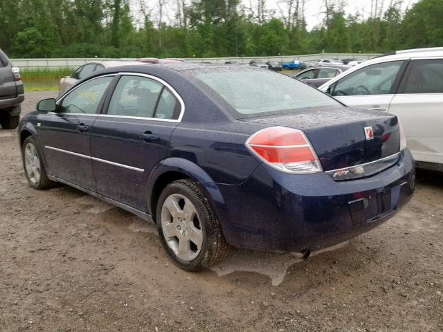 1G8ZS57B78F265507 - 2008 SATURN AURA XE BLUE photo 3