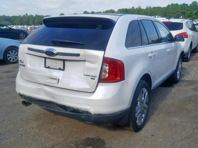 2FMDK4KC7DBA92007 - 2013 FORD EDGE LIMIT WHITE photo 4