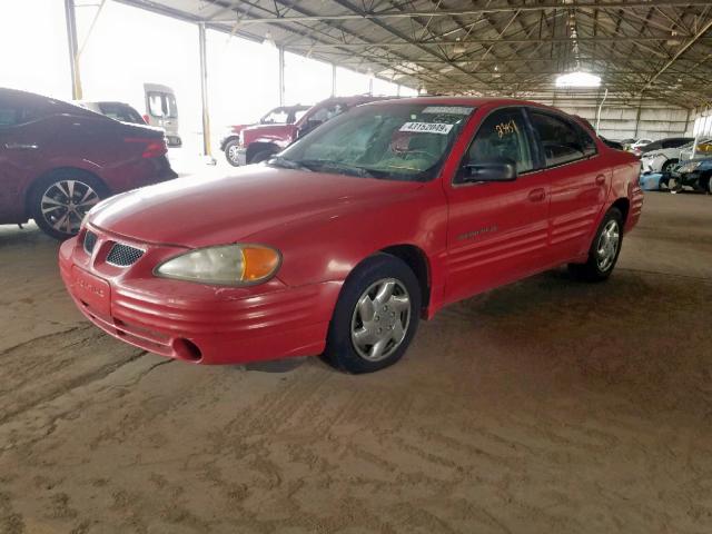 1G2NE52T7XC541300 - 1999 PONTIAC GRAND AM S RED photo 2