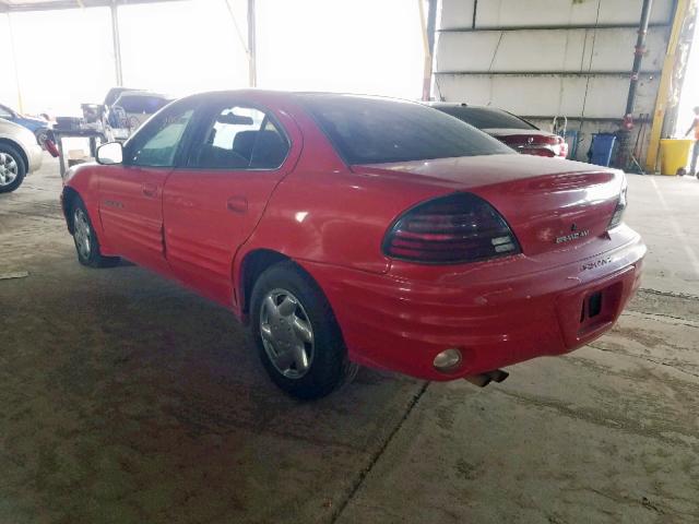 1G2NE52T7XC541300 - 1999 PONTIAC GRAND AM S RED photo 3