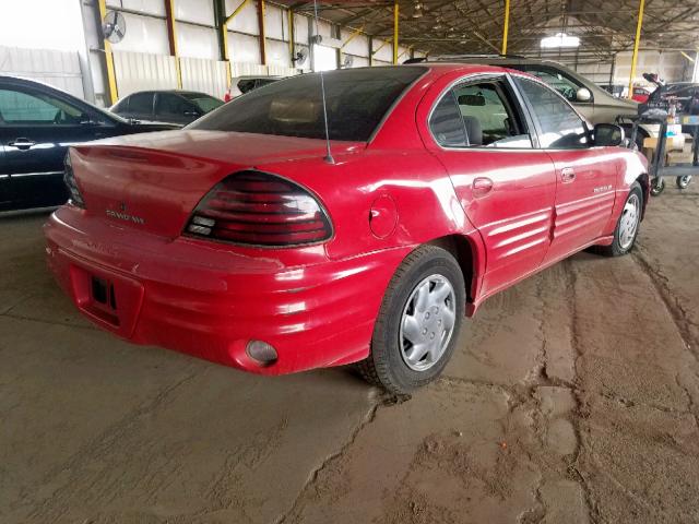 1G2NE52T7XC541300 - 1999 PONTIAC GRAND AM S RED photo 4