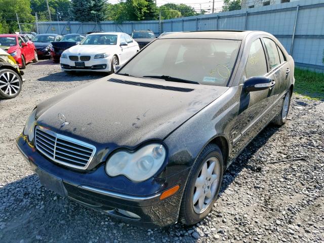 WDBRF84J33F364260 - 2003 MERCEDES-BENZ C 320 4MAT BLACK photo 2