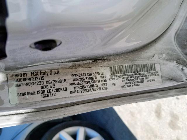 ZFBERFAT5G6B85389 - 2016 RAM PROMASTER 白色 照片 10