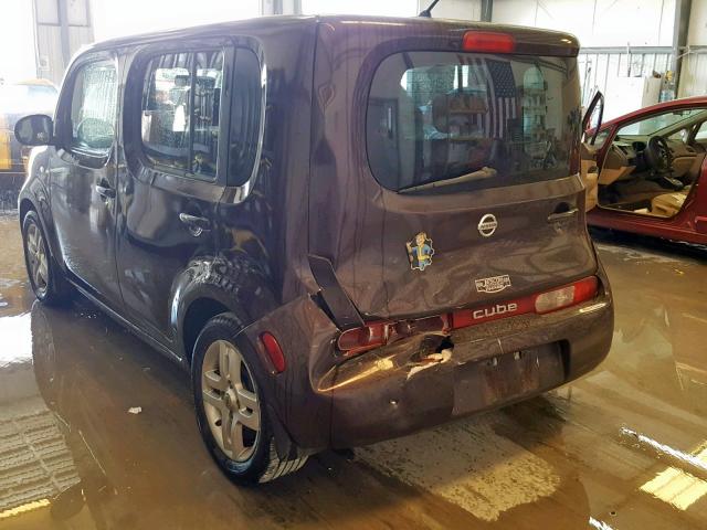 JN8AZ2KR6AT163175 - 2010 NISSAN CUBE BASE MAROON photo 3