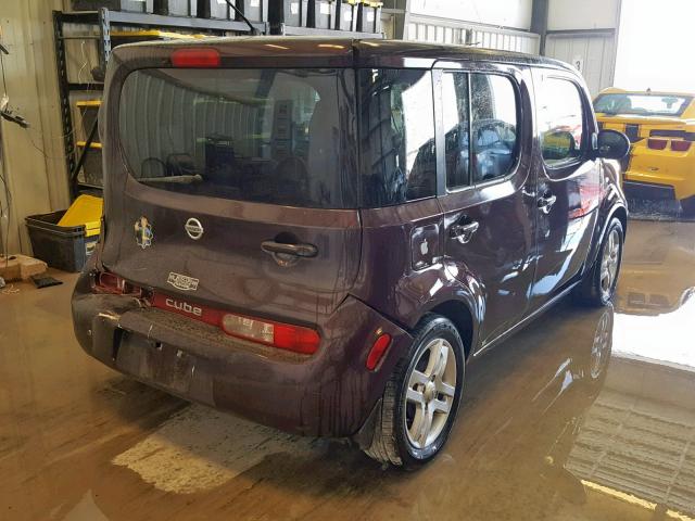 JN8AZ2KR6AT163175 - 2010 NISSAN CUBE BASE MAROON photo 4