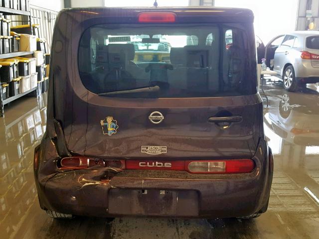 JN8AZ2KR6AT163175 - 2010 NISSAN CUBE BASE MAROON photo 9