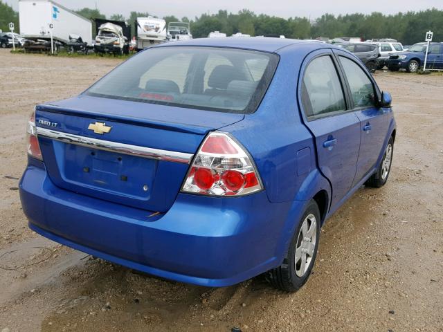 KL1TD5DEXBB150720 - 2011 CHEVROLET AVEO LS BLUE photo 4