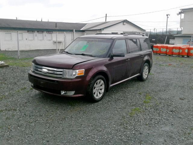 2FMGK5BC6BBD29604 - 2011 FORD FLEX SE MAROON photo 2